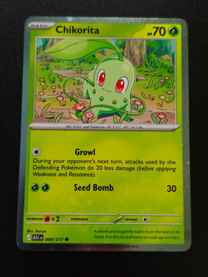 Pokemon Chikorita xASC 008 Cosmos Holo new from Ascended Heroes: Additionals 2026