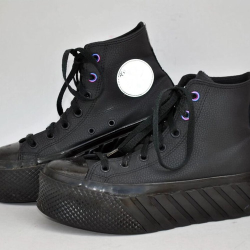 Converse All Star Chunky Sneakers Size 39, black double sole