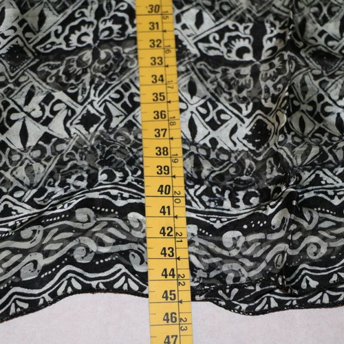 Siam Silk Black Batik Scarf 1.5x0.45m New