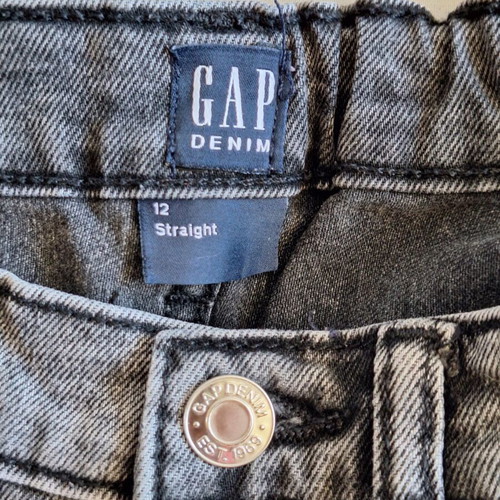 Gap Kids Grey Charcoal Straight Jeans for Girls 12 Years 150cm