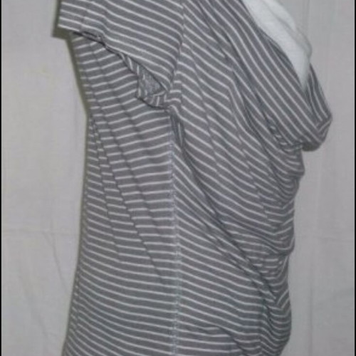 Garcia blouse with built-in tank top like new, white and gray