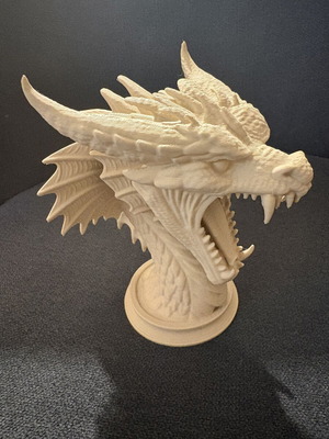 Dragon Bust 3D Printed fantasy decor new