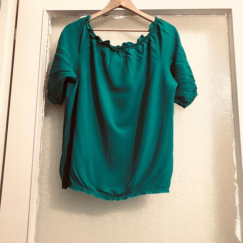 Women's blouse green XLarge Dina like new