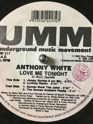 Anthony White Love Me Tonight βινύλιο μεταχειρισμένο, ηλεκτρονική