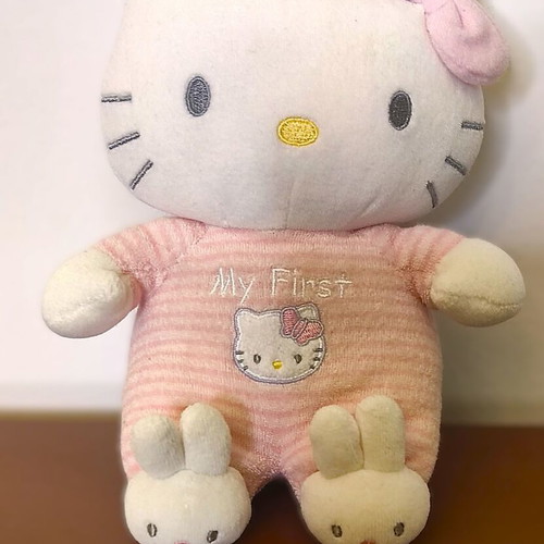 Hello Kitty My First vintage plush rattle used