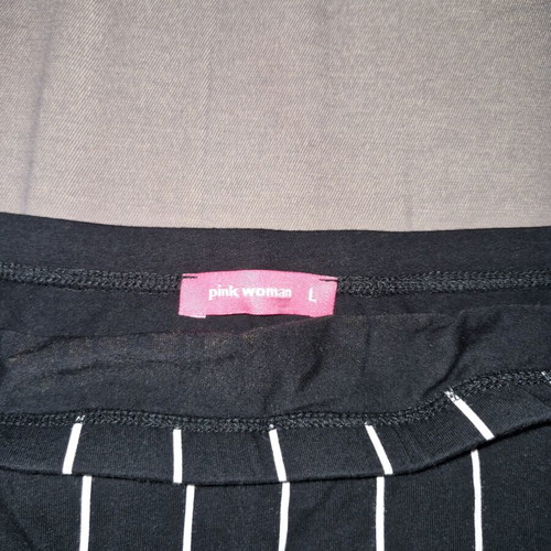 Pink Woman strapless top black size L like new