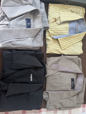 4 men's dress shirts, sizes large and extra large