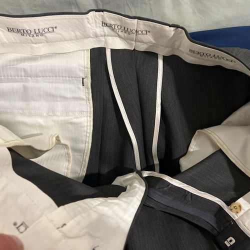 Berto Lucci Milano Formal Suit new, gray, jacket No58, trousers No50