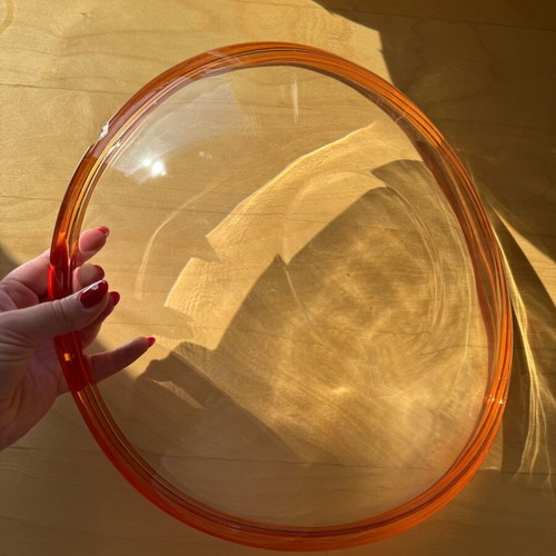 Leonardo Germany Free Form Art Glass platter 34cm like new