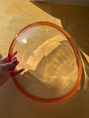 Leonardo Germany Free Form Art Glass platter 34cm like new