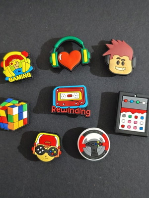 Gamer Crocs charms pins Jibbitz like new