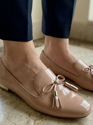 Zara γυναικεία loafers μεταχειρισμένα, μέγεθος 38, μπεζ