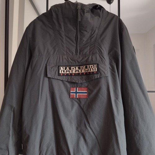 Napapijri Rainforest jacket new, fur lined, waterproof, windproof, gray