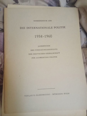 Die Internationale Politik 1958-1960 like new