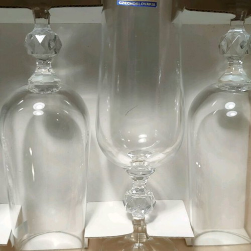 Bohemian Crystal Glasses Claudia for Moscato d'Asti, new, 12 pieces