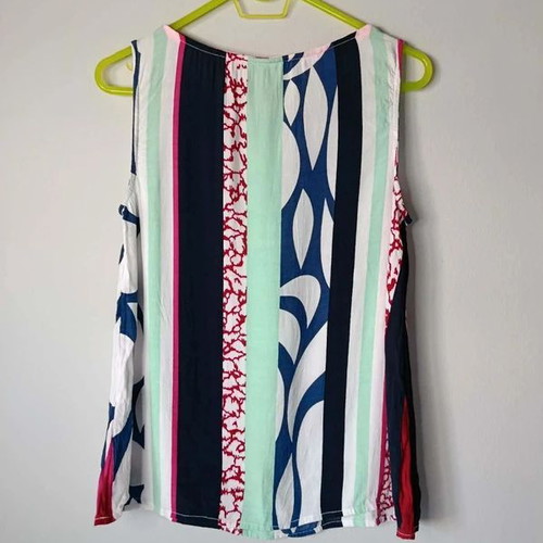 Street One Geometric Blouse sleeveless, like new, multicolor