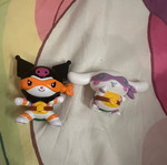 Φιγούρες Kuromi και Cinnamoroll σαν καινούργιες, ντυμένες ως TMNT χαρακτήρες