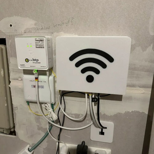 3D Printed Decorative Router Cover WiFi Design, new