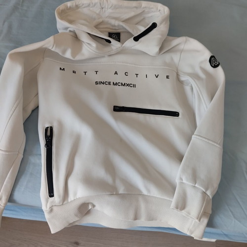 Boys' white hoodie sweatshirt size 128 cm used