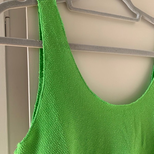 Zara pique crop top like new, green, size M