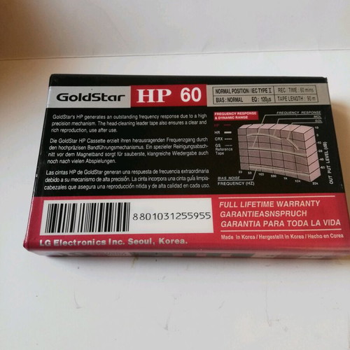 Goldstar HP60 Type I audio cassette new, sealed