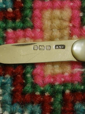 Сребърен джобен нож с черупка Sheffield 1926 употребяван