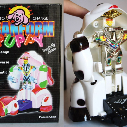 Vintage 90's Auto Change Transform Puppy toy unused