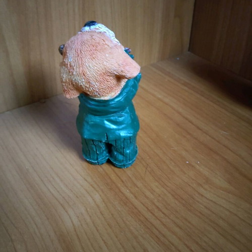 Decorative dog figure with violin like new
