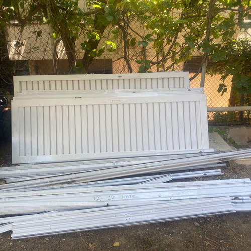 Aluminum frames with double glass and aluminum shutters like new