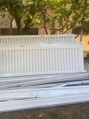 Aluminum frames with double glass and aluminum shutters like new