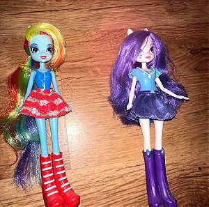 Equestrian girls/my little pony κούκλες rarity και rainbow dash πακέτο τον 2