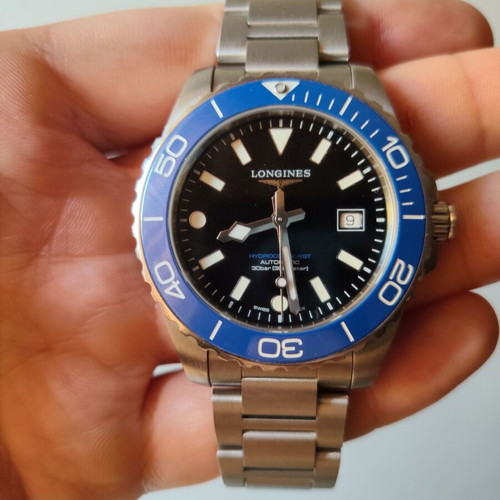 Longines HydroConquest Automatic 42mm Blue Bezel New