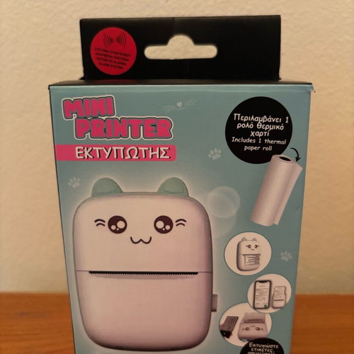 Mini Portable Thermal Printer with Bluetooth and 5 Thermal Paper Rolls