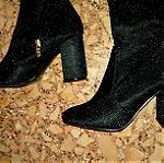  Γυναικεία παπούτσια ψηλές μπότες 38/39, μαύρα
