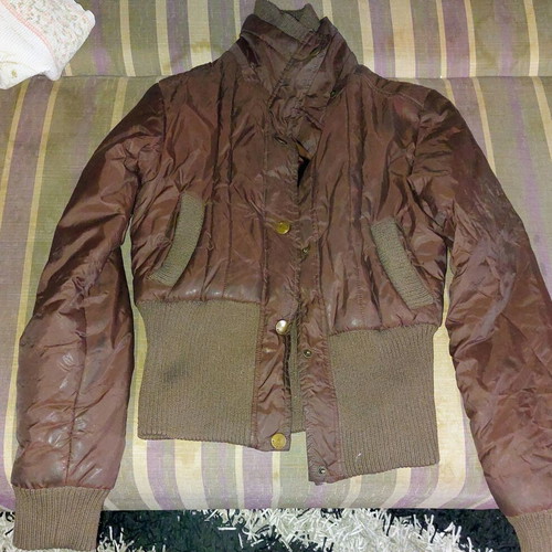 Bomber Blind Date Casual brown puffer jacket size XS like new