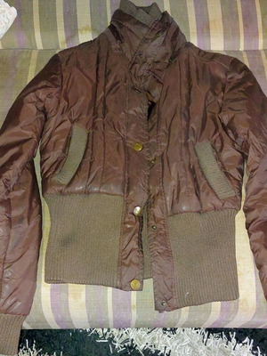 Bomber Blind Date Casual brown puffer jacket size XS like new