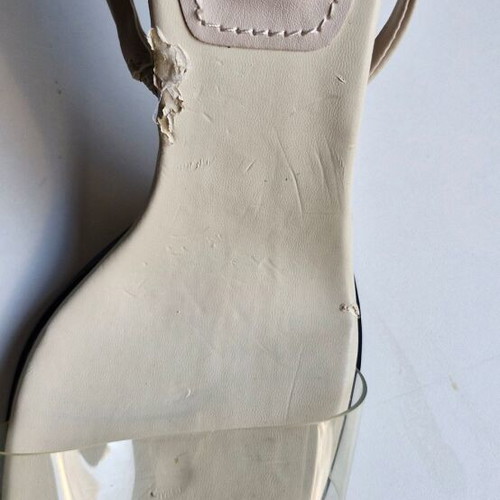 Zara clear slingback sandals like new, size 39, beige
