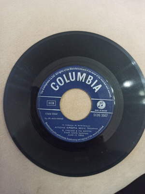 Vinyl record 45 rpm Panos Gavalas & Ria Kourti like new, laiko