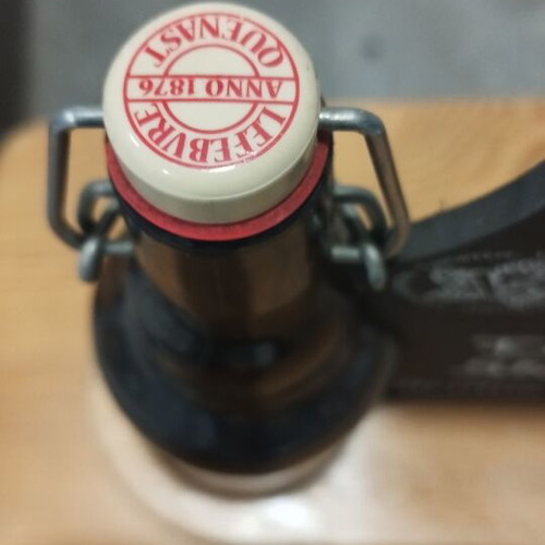 Promotional menu for establishment new with beer bottle