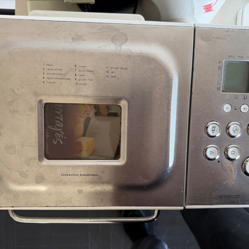 Kenwood bread maker used, inox and white color