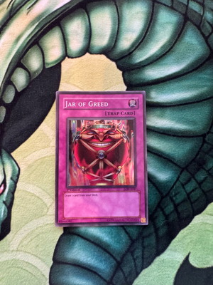 YuGiOh! Jar of Greed 1st Edition μεταχειρισμένη κάρτα