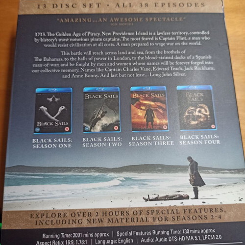 Black Sails The Complete Collection Blu-Ray without subtitles