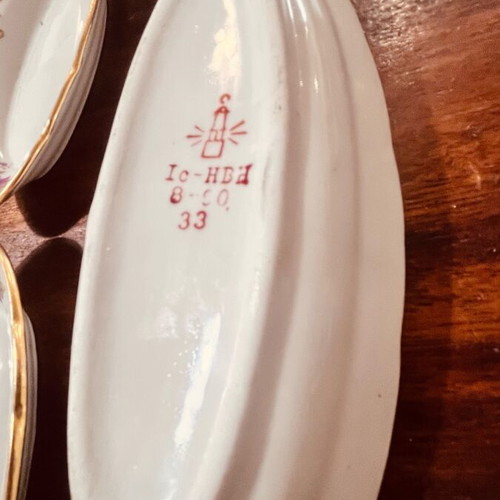 Antique Russian porcelain meze set like new, 7 pieces