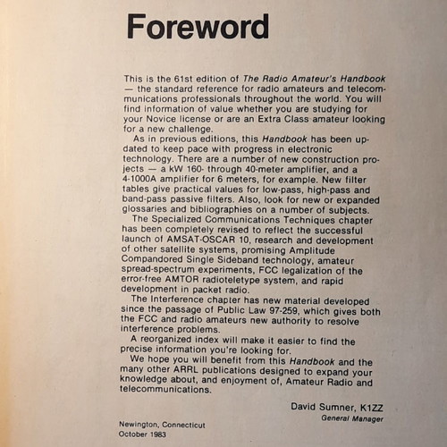 The Radio Amateur's Handbook 1984 used book