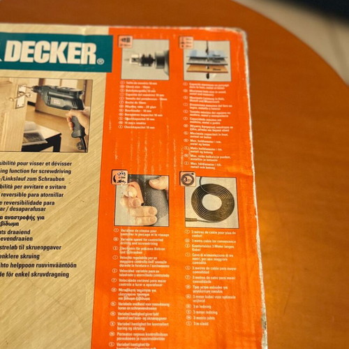 Black & Decker KD564RE electric drill used, 450W with hammer function
