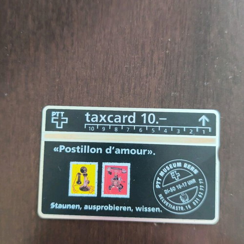 Swiss phone card used