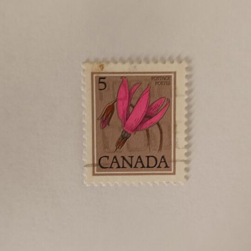 Canada 5 Cents Collectible Stamp like new, wildflower design