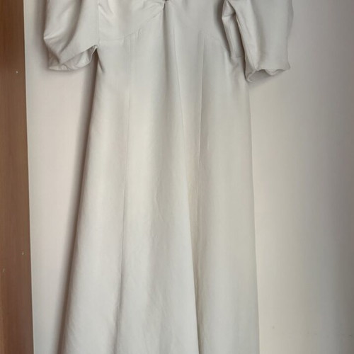 Zara white dress with balloon sleeves