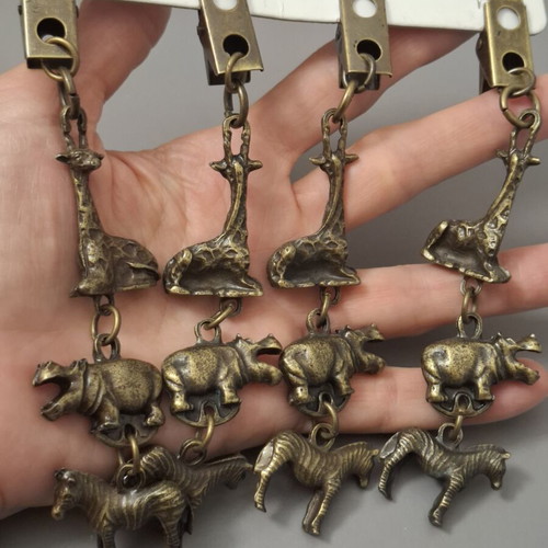 Tablecloth weights set of 4 Roots of Creation new, African wildlife