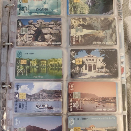 Ote phone card collection used, 445 cards in album